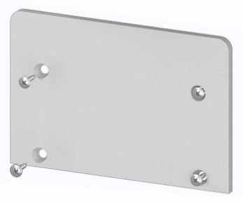 P24-2 Strip Waterproof Aluminium Silver Profile End Cap Without Hole (For C8 Diffusers)