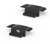 P6 Strip Recessed Black Profile End Cap Set