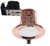 Polished Copper Fire Rated GU10 Downlight NO BULB