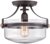 Quoizel E27 Penn Station 1 Light Semi Flush Light in Bronze