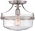 Quoizel E27 Penn Station 1 Light Semi Flush in Brushed Nickel