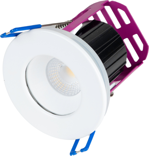 Robus Ramada 7W Fire Rated IP65 Dimmable Cool White Downlight (Comes With White and Black Chrome Bezels) This is a Product image