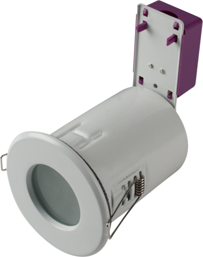 Robus STARLING 50W Mains Voltage Steel Fire Rated White Shower Downlight IP65 This is a Product image