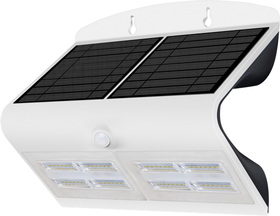Robus SOL Cool White 4000K 6.8W Solar Black LED Wall Light with PIR IP65 This is a Product image
