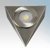 Robus ROYAL 2.5W Brushed Chrome Cool White 4000K LED 240V Triangular Cabinet Light, IP20
