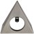 Robus Triangular Brushed Chrome Shell Accessory for Commodore Cabinet Light