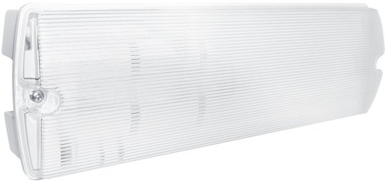 Eterna 4W 3 Hour Self Test LED Maintained Emergency Bulkhead with ISO 7010 Legend Set IP65 This is a Product image