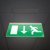 Eterna 2.3W LED Emergency Hanging Exit Sign Light with Down Arrow Running Man Legend + Adjustable Su