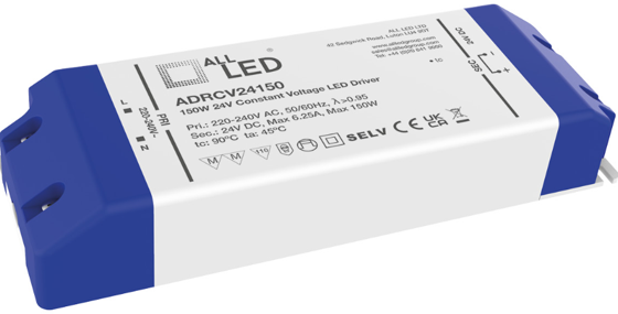 ALL LED 24V 150W Non-Dimmable Constant Voltage LED Driver IP20 This is a Product image