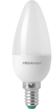 Megaman 5.5W 14mm E14/SES LED Candle Warm White (830) Non-Dimmable - 45W Equivalent