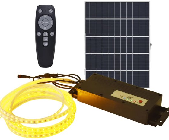 10 meters Solar Powered LED Strip Lights Warm White - 3000K This is a Product image