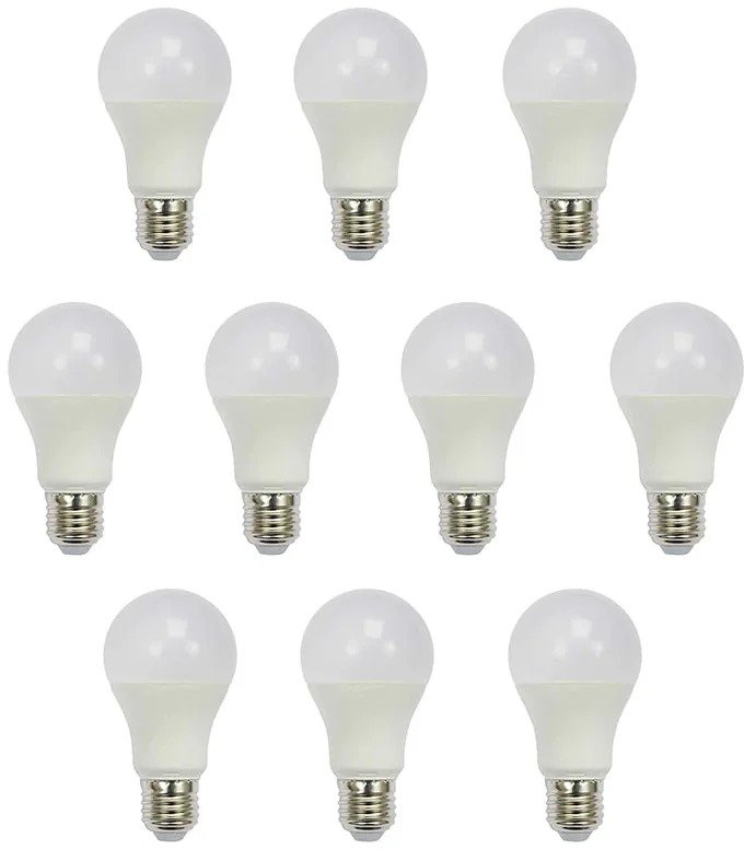 10 Pack Ener-J 12W Non-Dimmable LED GLS 26-27mm ES/E27 Warm White (830) - 75W Equivalent