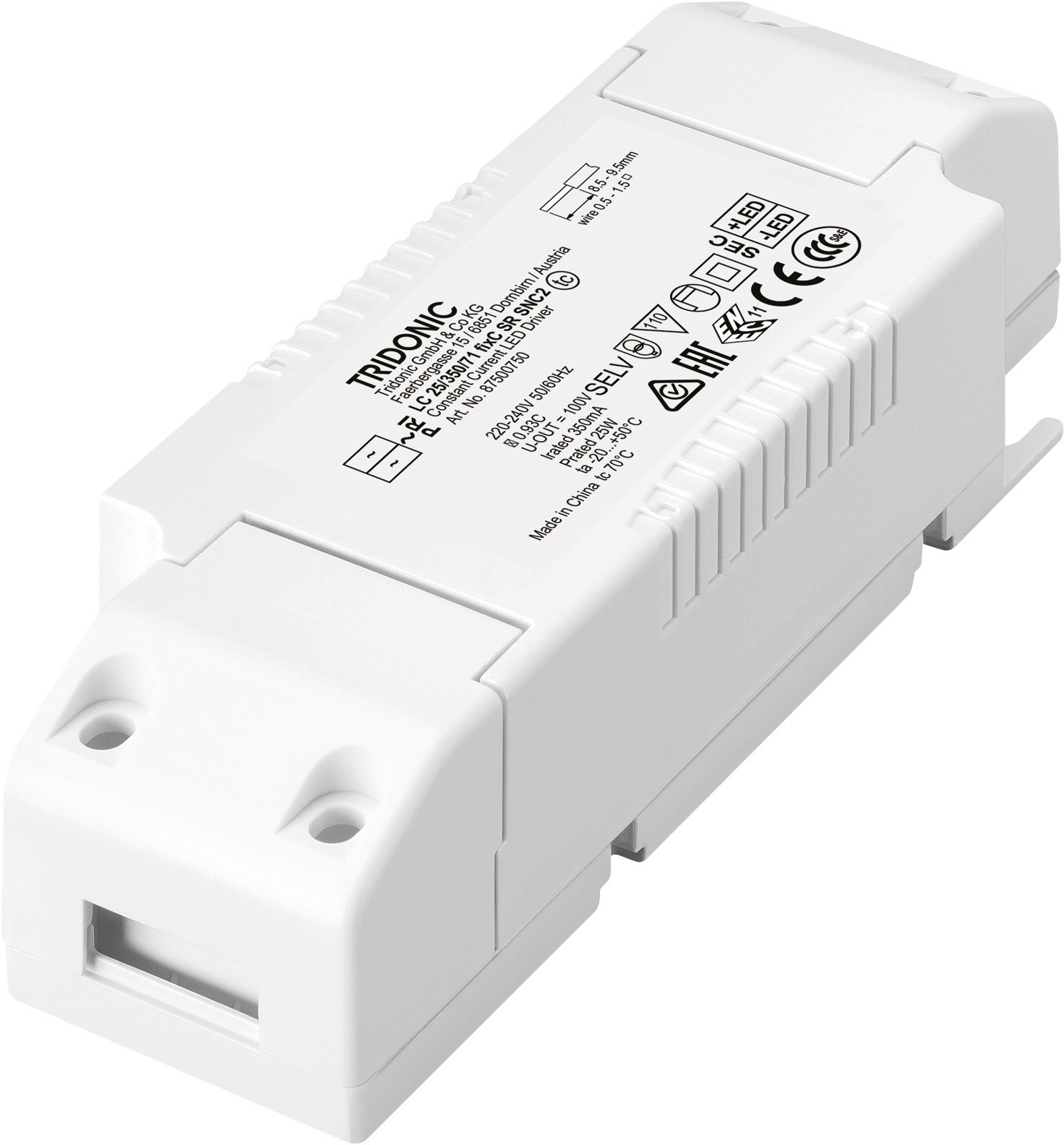 Tridonic 25W Constant Current LED Driver 350mA fixC SR SNC2