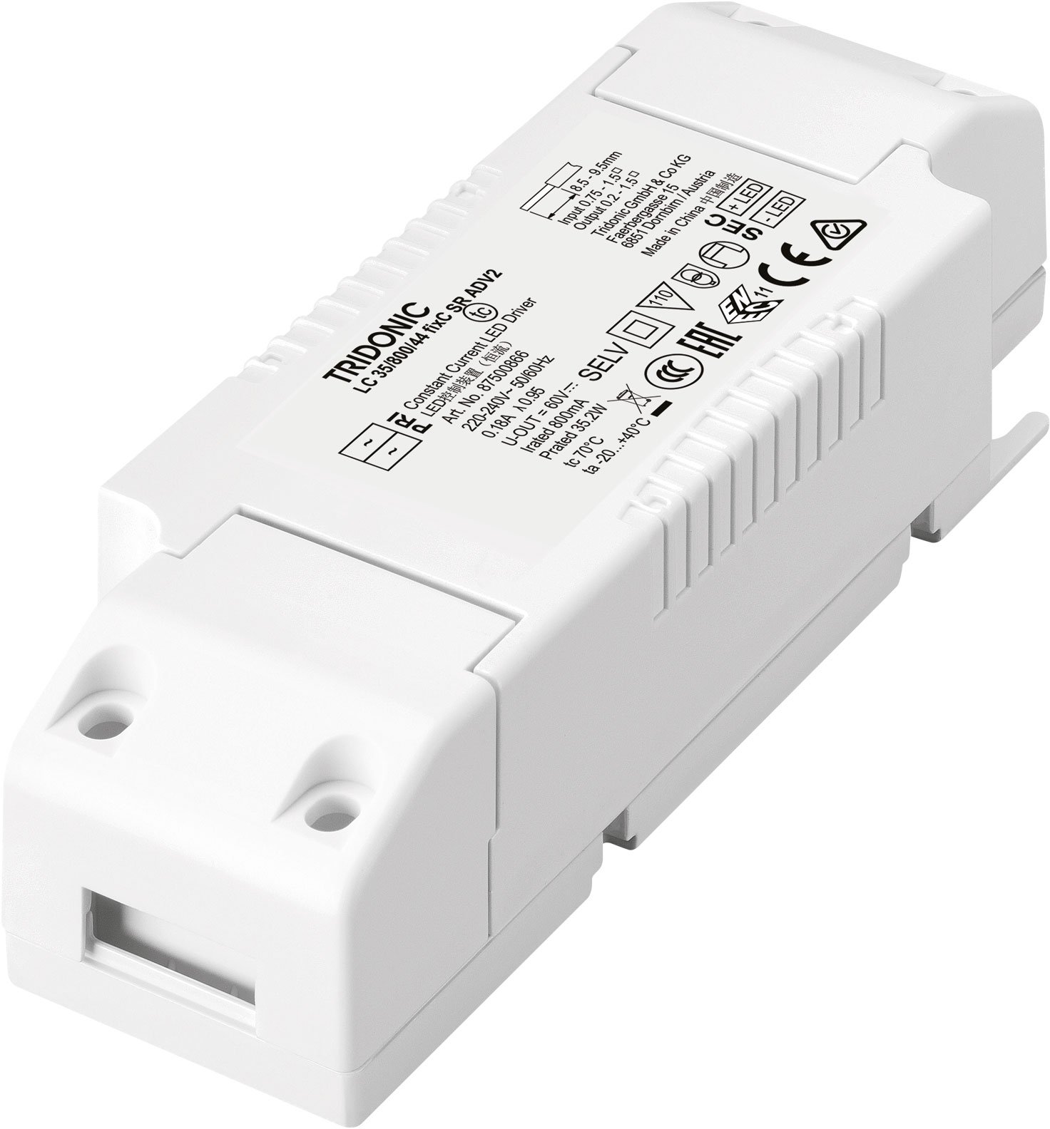 Tridonic Advanced 35W 800mA Constant Current LED Driver fixC SR ADV2
