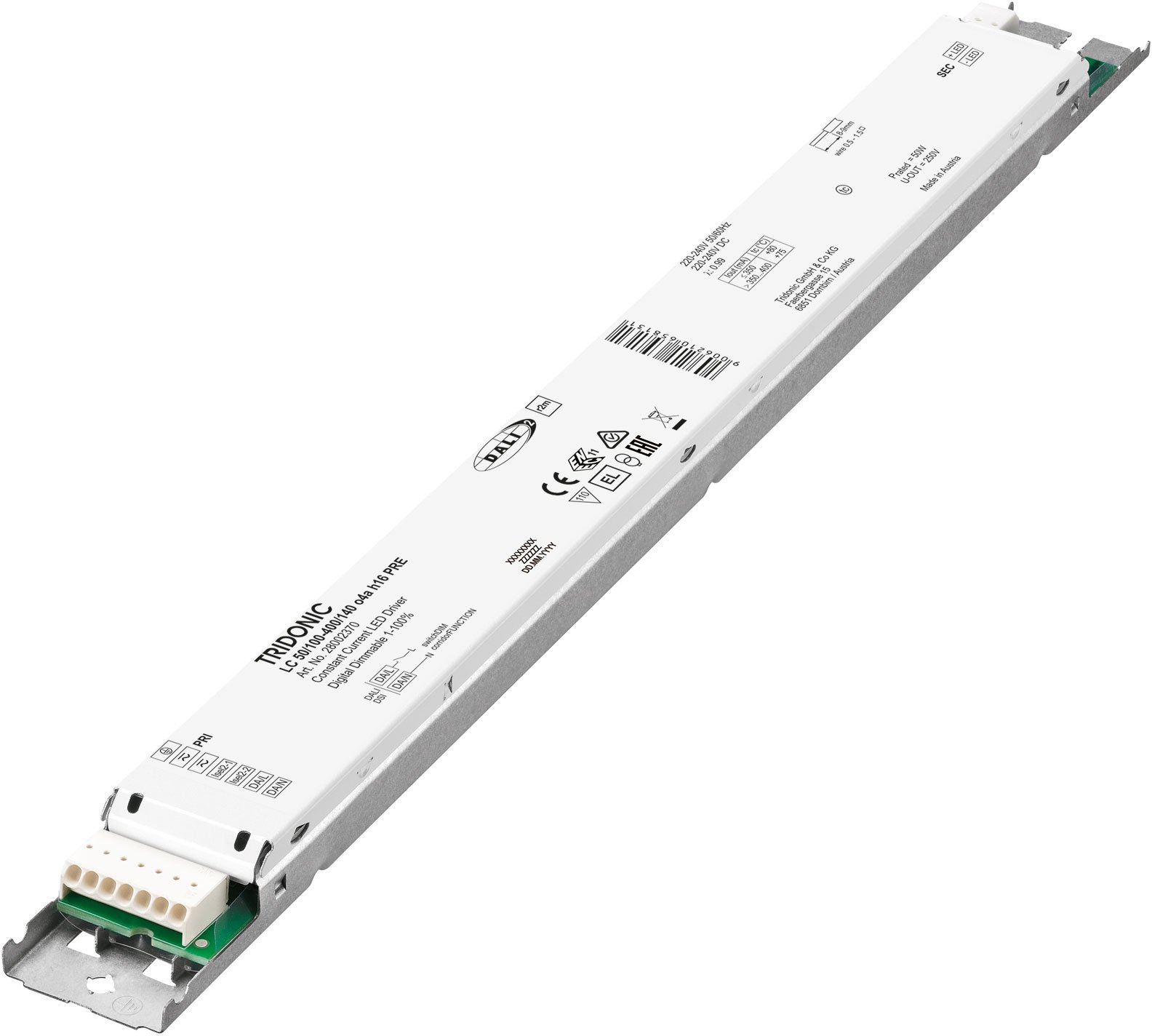 Tridonic Premium 50W 100-400mA 140V one4all Linear Area Dimming LED Driver