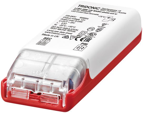Tridonic Compact LED Driver LCBU 25W 12V BASIC phase-cut SR This is a Product image