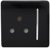 Trendi 1 Gang 15 Amp Round Pin Plug in Black