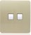 Trendi 2 Gang PC Ethernet Socket in Gold