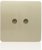 Trendi 2 Gang TV Co-Axial Socket in Gold