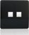 Trendi 2 Gang Telephone Socket in Black