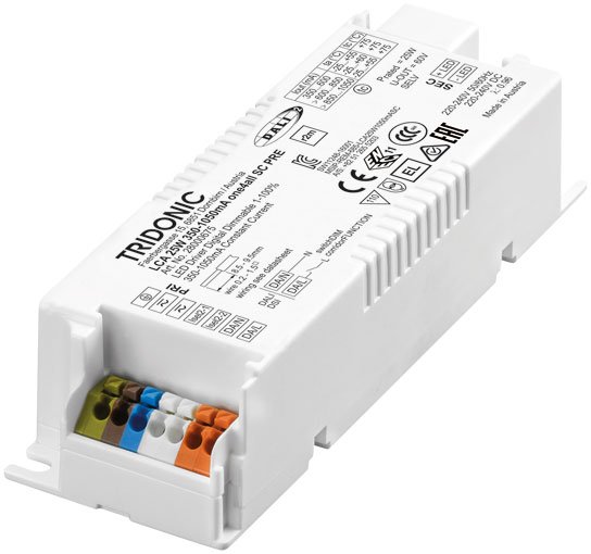 Tridonic LCA 25W 350-1050mA one4all Compact LED Driver SC PRE