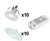 Trimless 1 Watt IP44 Miniature Cool White LED Marker Light Kit (10 Lights - White Finish)