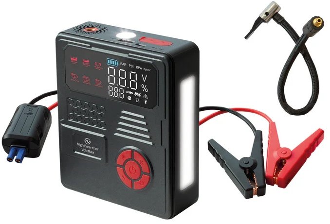 VoltMax Rechargeable Tyre Inflator, Jump Starter and Floodlight