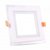 V-Tac 12W 160x160mm Square Glass Recess LED Panel Light Warm White