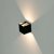 V-Tac Cubed Up/Down Wall Light 5 Watt (Black Body) Warm White