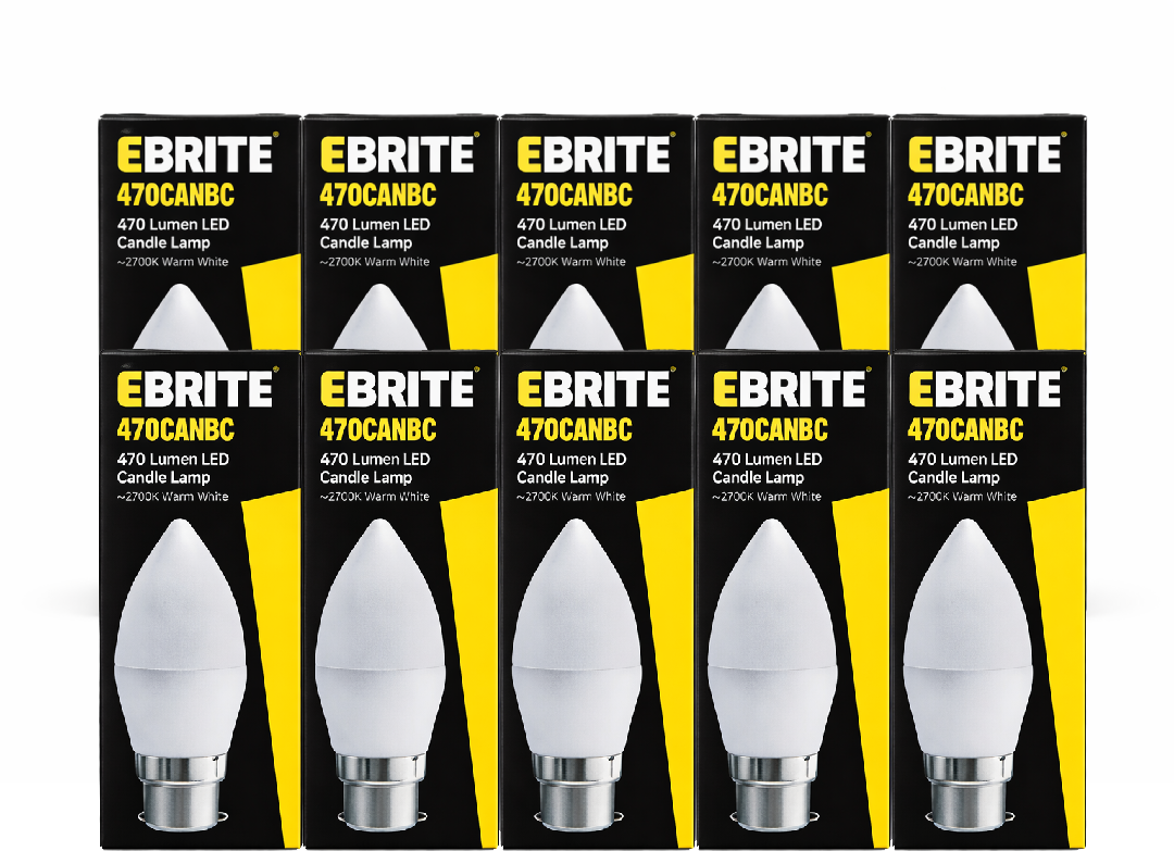 LED 5.5W Candle Lamp Very Warm White - 2700K (Pack of 10)
