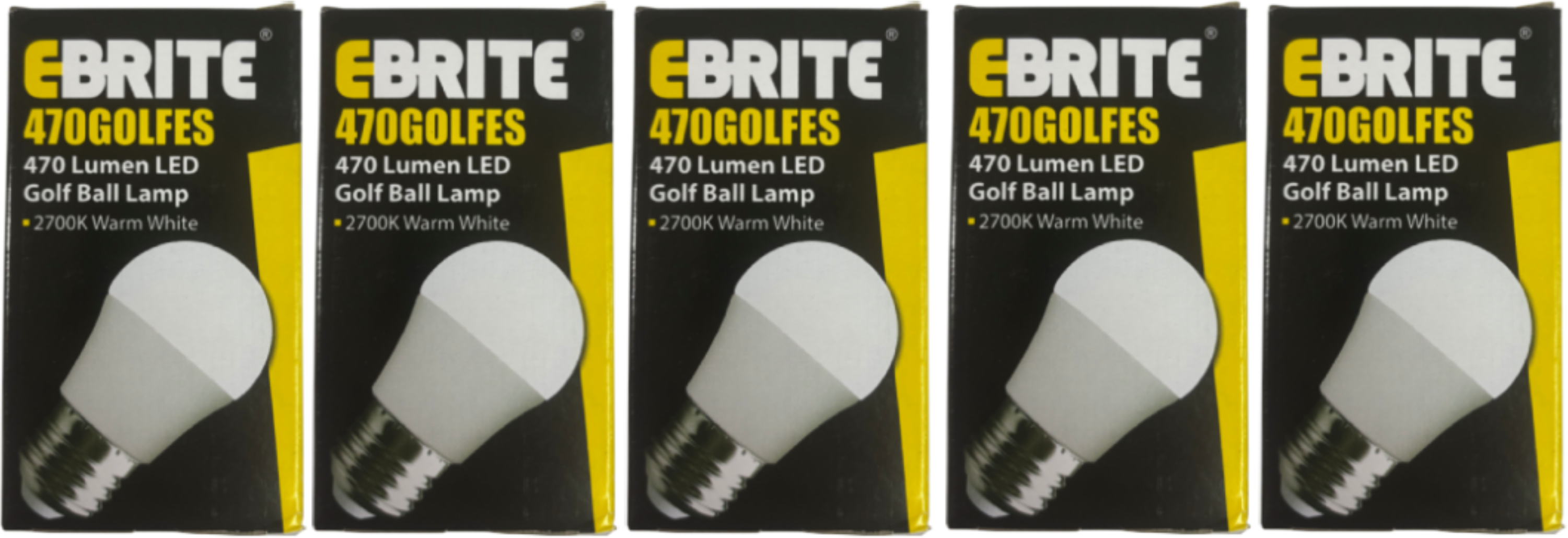 5.5W LED Golf Ball Lamp Very Warm White - 2700K (Pack of 5)