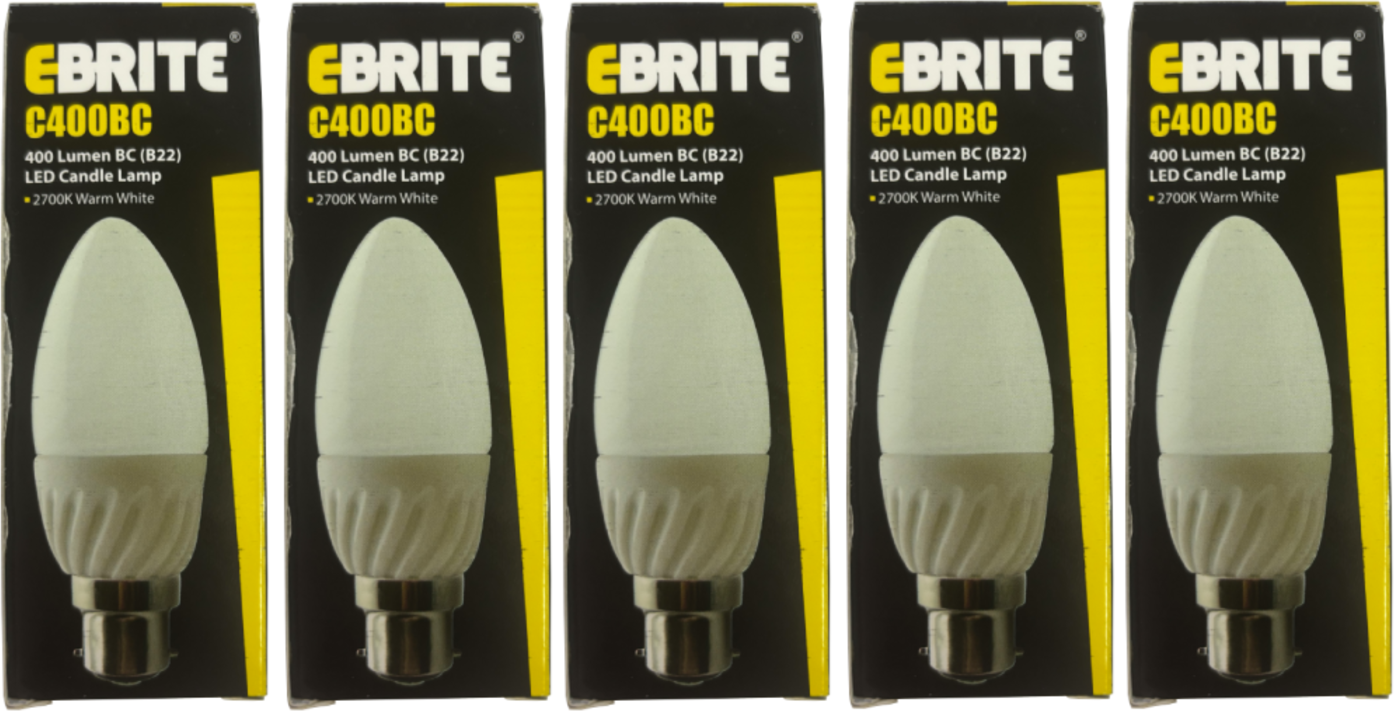 5W LED Candle Lamp Very Warm White - 2700K (Pack of 5)