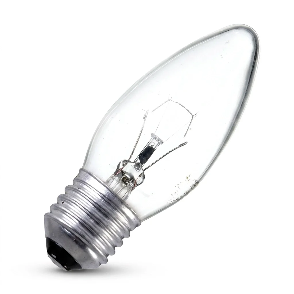 110-130V 60W Incandescent Candle 26-27mm ES/E27 Clear