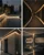 Examples of COB (Spotless) LED strip in warm white light used for modern interior and exterior architectural lighting, including a rooftop bar, hallway, entryway, and bathroom.