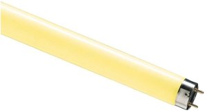 Yellow fluorescent outlet tubes