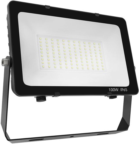 IP65 Comet 100W LED Slimline Floodlight with Photocell (4000K - Cool White - 3 Years Warranty) This is a Product image