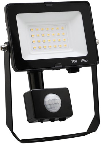 IP65 Comet 20W LED Slimline Floodlight with PIR (4000K - Cool White - 3 Years Warranty) This is a Product image