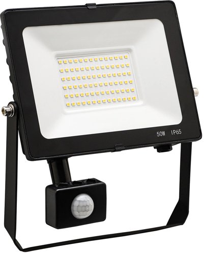 IP65 Comet 50W LED Slimline Floodlight with PIR (4000K - Cool White - 3 Years Warranty) This is a Product image