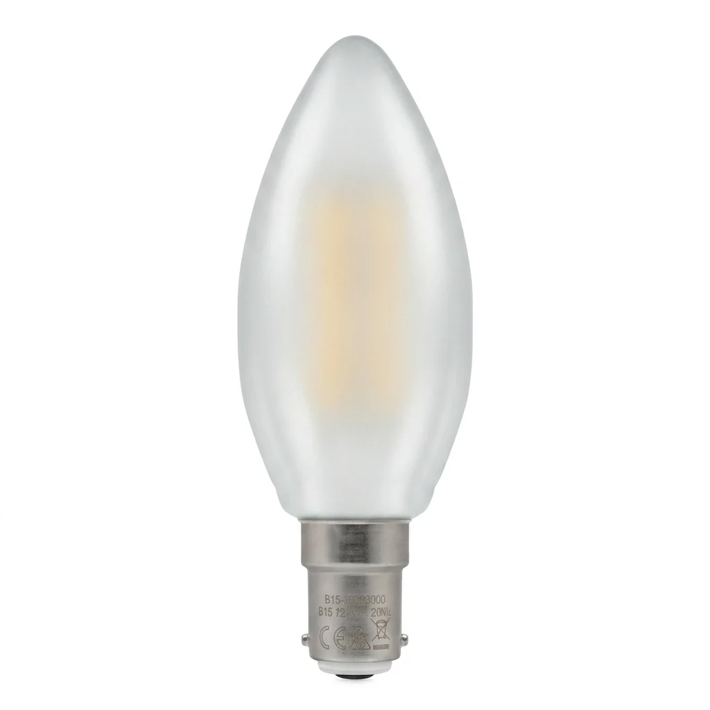 Crompton 5W 15mm Ba15d/SBC LED Candle Warm White (830) Dimmable - 40W Equivalent