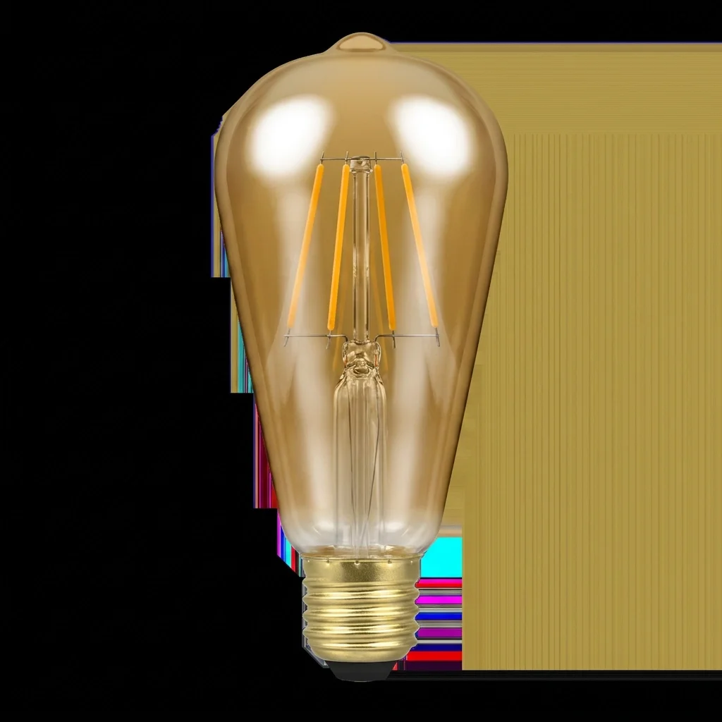 Crompton ST64 LED Squirrel Cage Light Bulb E27 7W (50W Eqv) Dim Extra Warm White Antique Filament Screw Vintage Edison