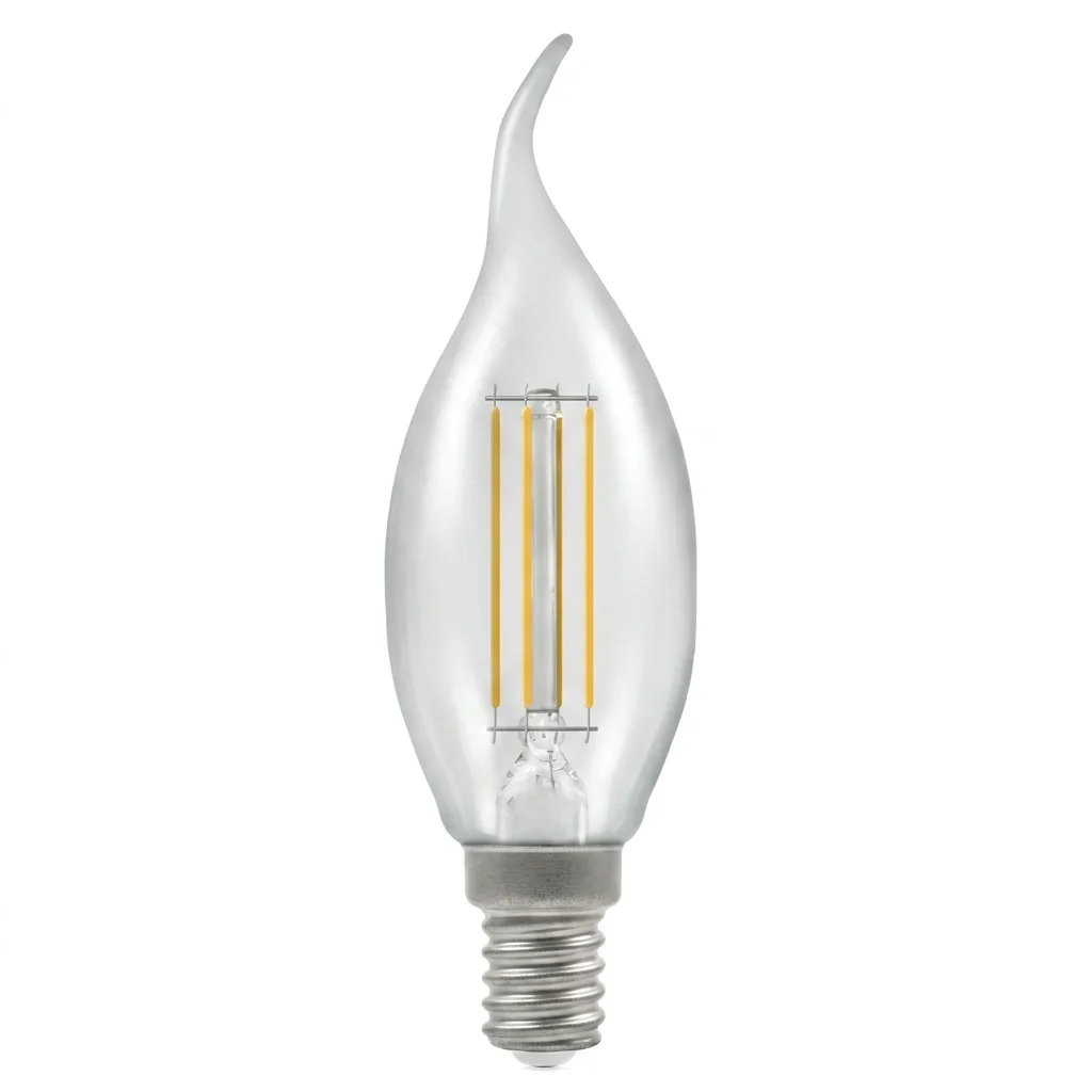 Crompton 4.2W 14mm E14/SES LED Bent Tip Filament Candle Very Warm White (827) Dimmable - 40W Equivalent