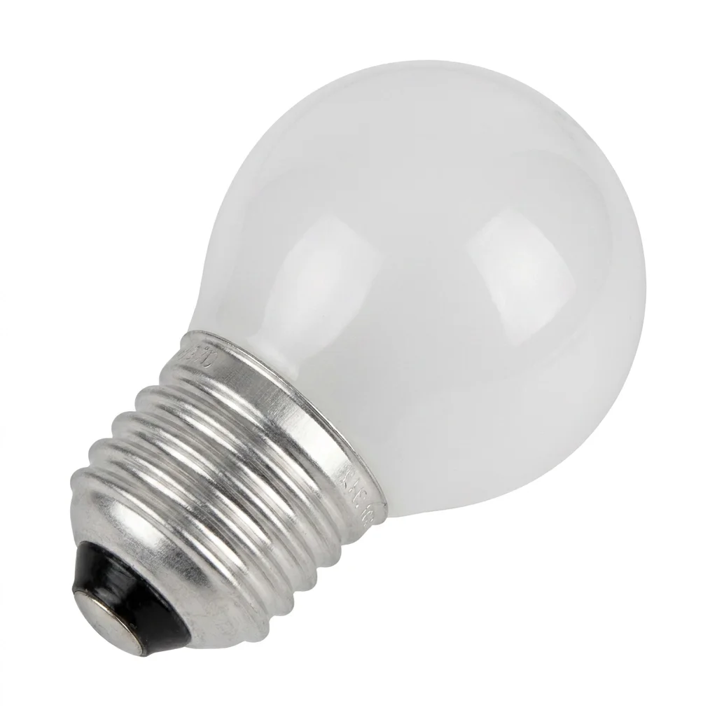 7W Incandescent Golfball 26-27mm ES/E27 Frosted