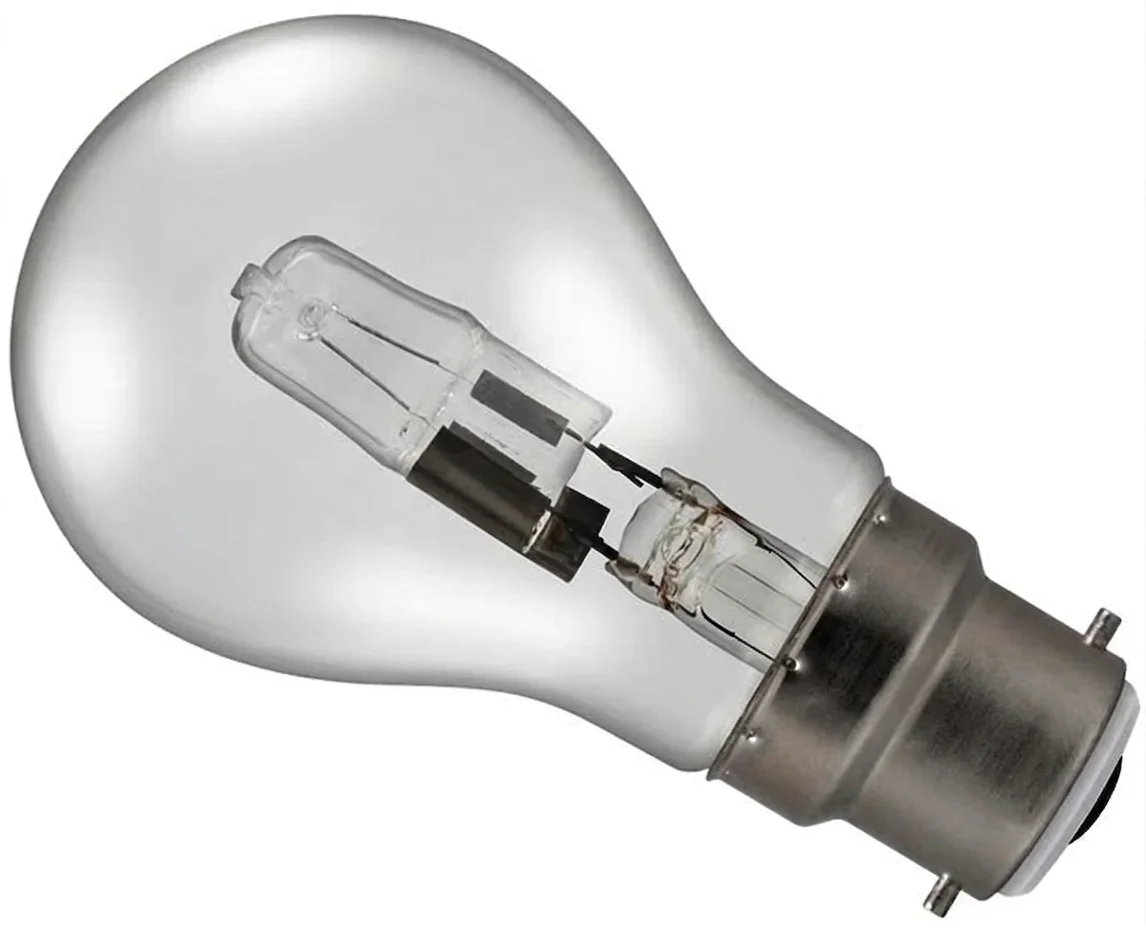 70W Energy Saving Halogen GLS BC Bulb 92W Equivalent Dimmable Warm