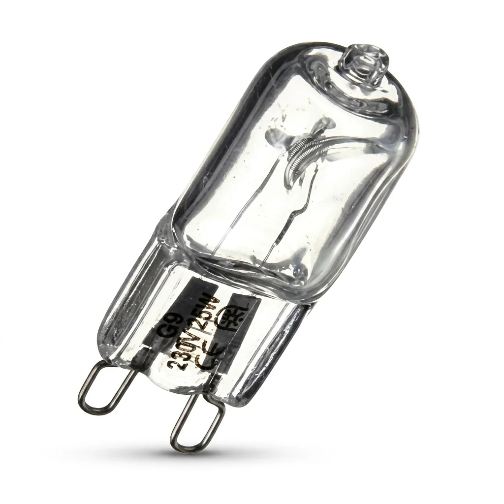 60W Halogen Capsule Bulb 240V G9 Base Clear 950 Lumens 3000K Warm