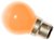 This is a 15W 22mm Ba22d/BC Golfball bulb that produces a Amber light which can be used in domestic and commercial applications