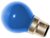 This is a 15W 22mm Ba22d/BC Golfball bulb that produces a Blue light which can be used in domestic and commercial applications