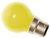 This is a 15W 22mm Ba22d/BC Golfball bulb that produces a Yellow light which can be used in domestic and commercial applications