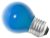 This is a 15W 26-27mm ES/E27 Golfball bulb that produces a Blue light which can be used in domestic and commercial applications