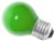 This is a 15W 26-27mm ES/E27 Golfball bulb that produces a Green light which can be used in domestic and commercial applications