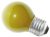 This is a 15W 26-27mm ES/E27 Golfball bulb that produces a Yellow light which can be used in domestic and commercial applications